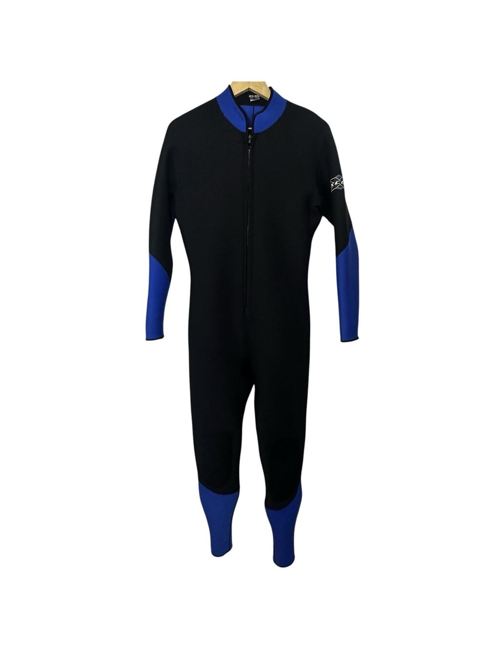 Men's XCEL Wetsuit Size Large Full 3/2mm Black Blue Surf Diving Thermal Suit